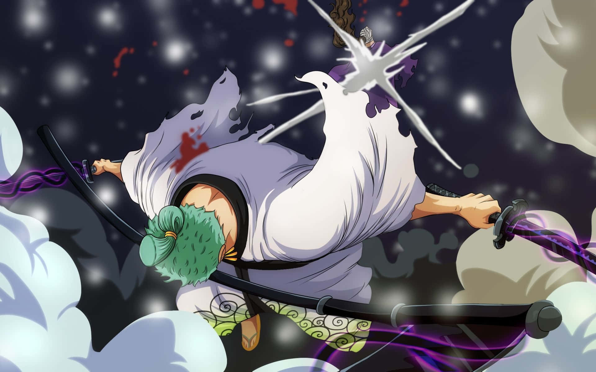 Zoro Wano Bleeding Background