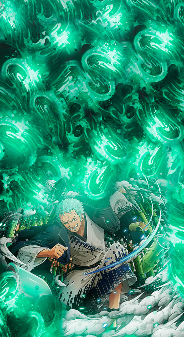 Zoro Wano Illuminated Background