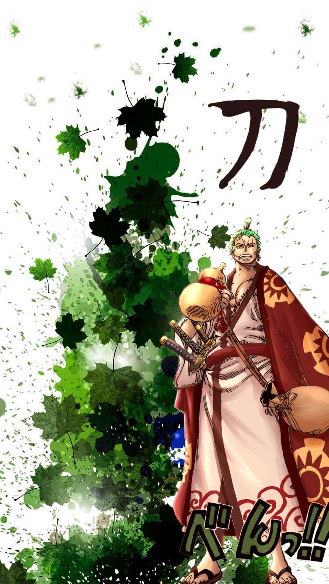 Zoro Wano Leaves Background