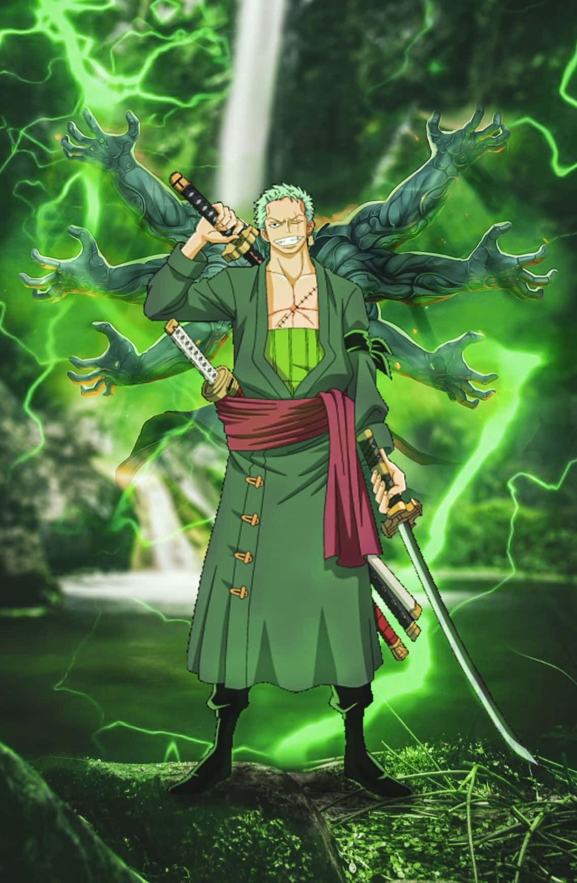 Zoro Wano Whole Image Background