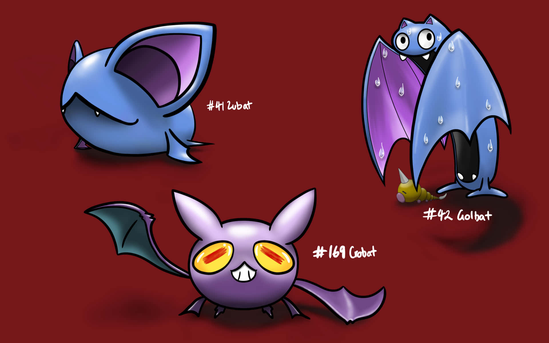 Zubat Golbat Crobat Evolution Background