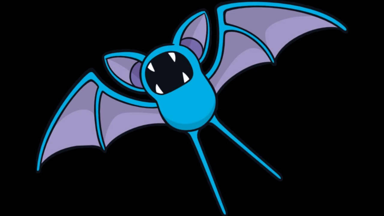 Zubat On Black Bacground