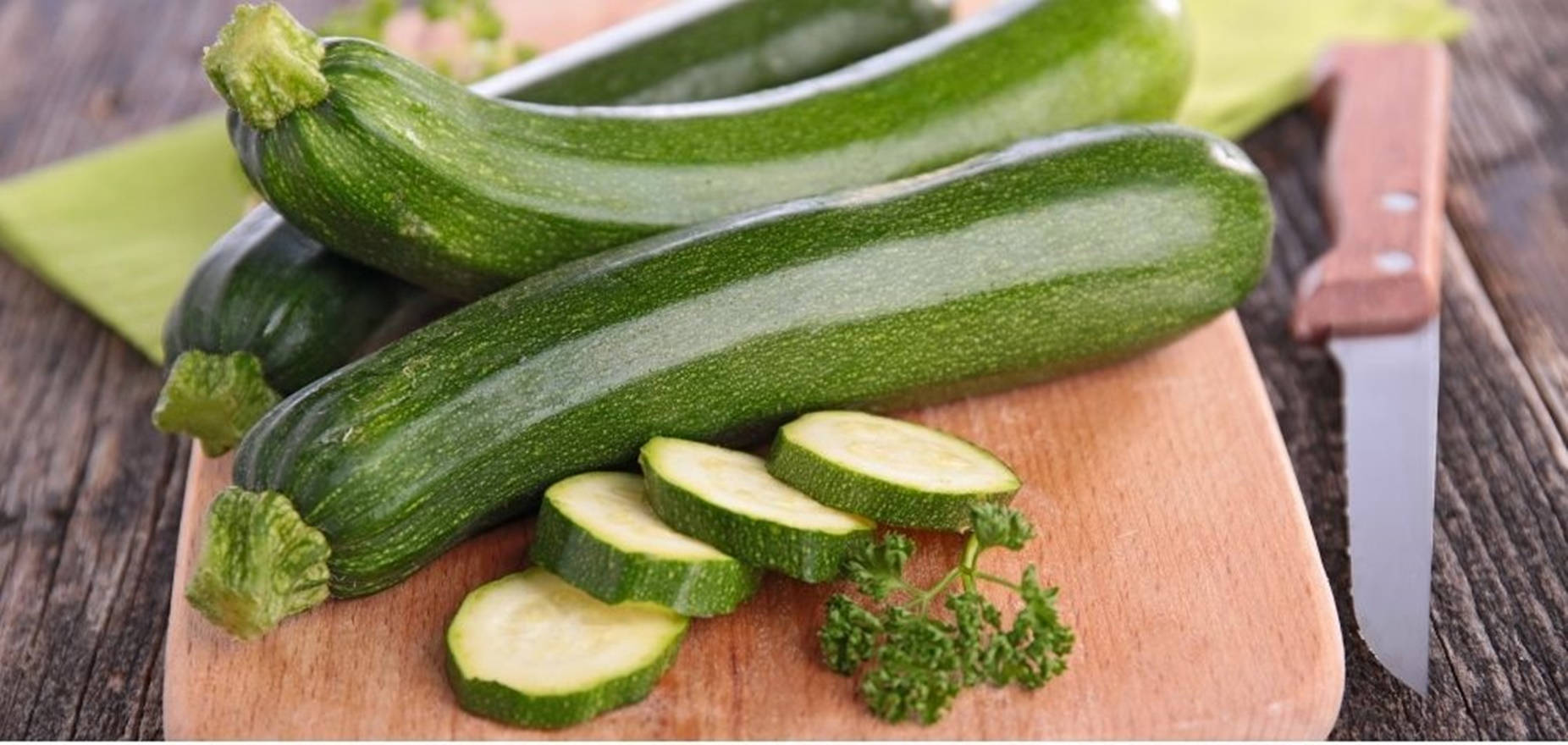 Zucchini Slices Garnished With Parsley