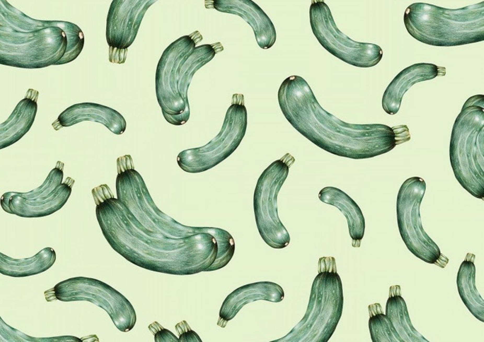 Zucchini Vegetables Pattern Art