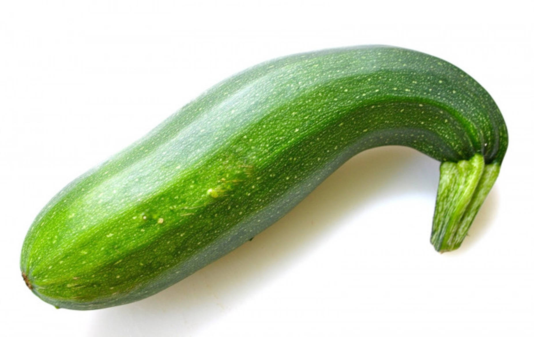 Zucchini With A Curved Green Body