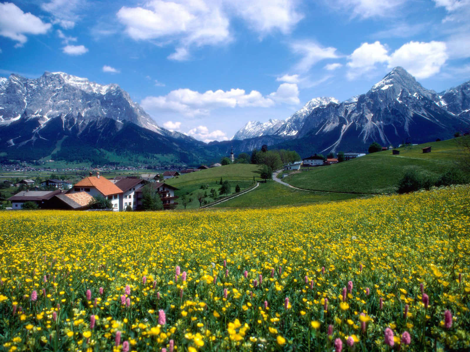 Zugspitze Alps Countryside In Germany