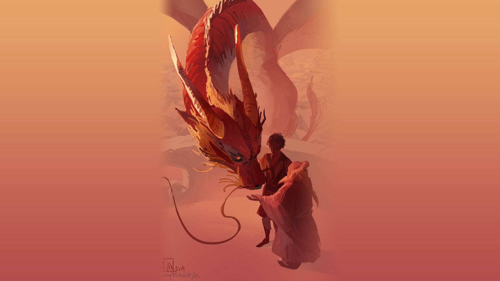 Zuko With Iroh And Dragon Background